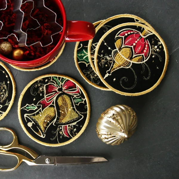A Gilded Mirage Christmas Coasters (In-the-Hoop) Design Pack - Image 17