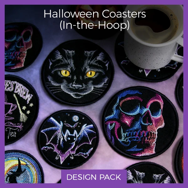 A Halloween Coasters (In-the-Hoop) Design Pack - Image 15