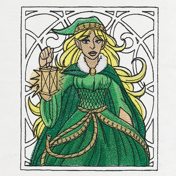 Art Nouveau Christmas - Elf - Image 3