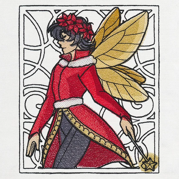 Art Nouveau Christmas - Fairy - Image 2
