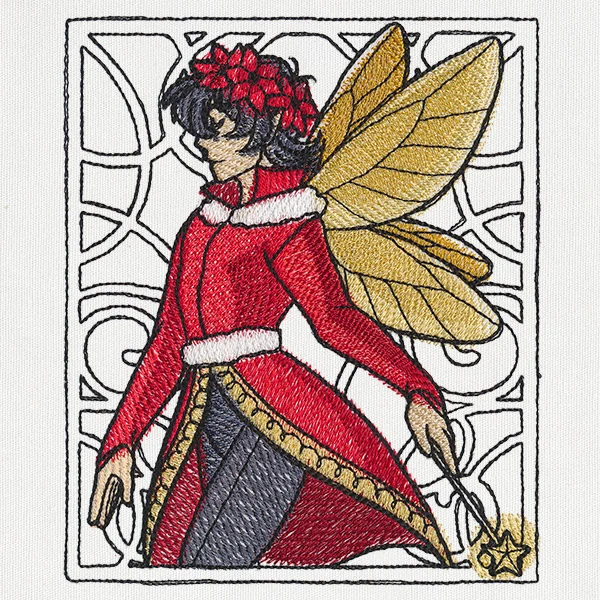 Art Nouveau Christmas - Fairy - Image 4