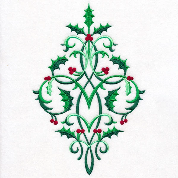 Baroque Christmas Holly Bouquet - Image 3