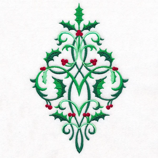 Baroque Christmas Holly Bouquet - Image 7