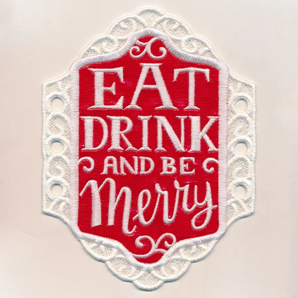 Be Merry Bottle Label (In the Hoop) - Image 8