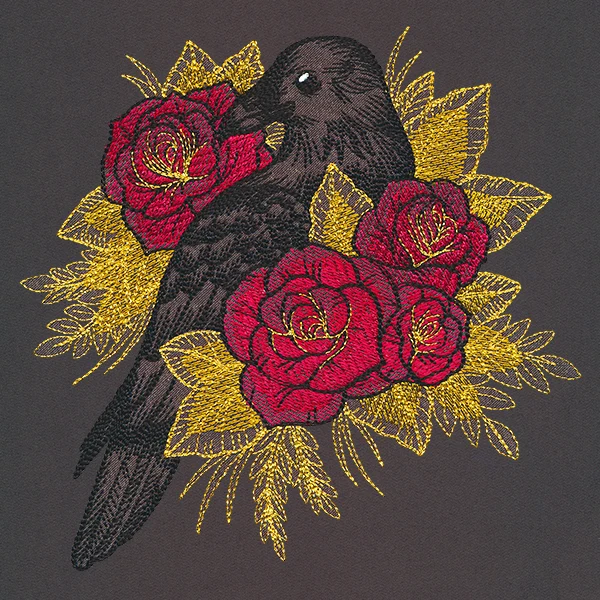 Beautiful Raven & Roses - Image 2