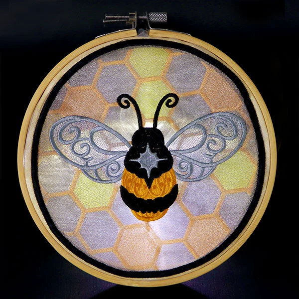 Bee & Honeycomb Shadowbox (Organza) - Image 2