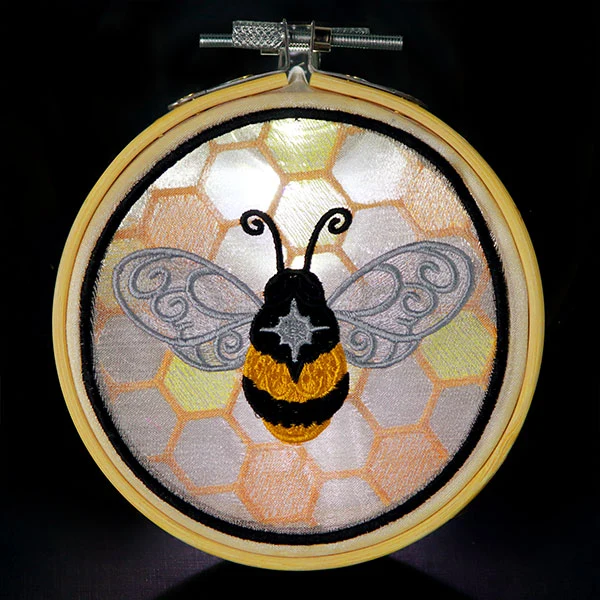 Bee & Honeycomb Shadowbox (Organza) - Image 7