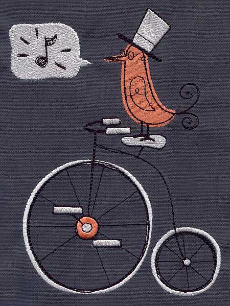 Birdie on a Bike