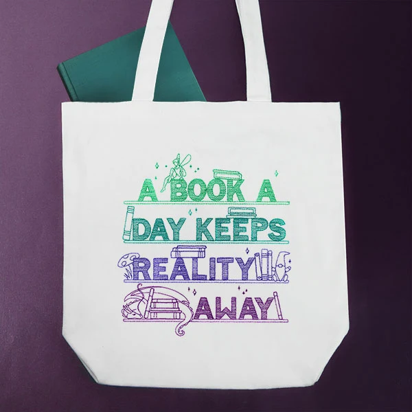 Book a Day Keeps Reality Away Bookshelf - Image 6