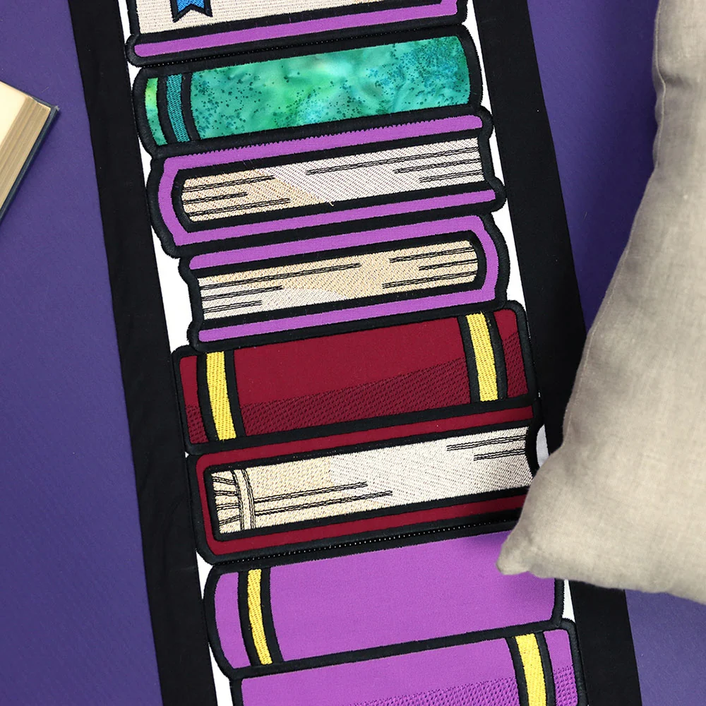 Book Stack Buddies (Applique) Design Pack - Image 4