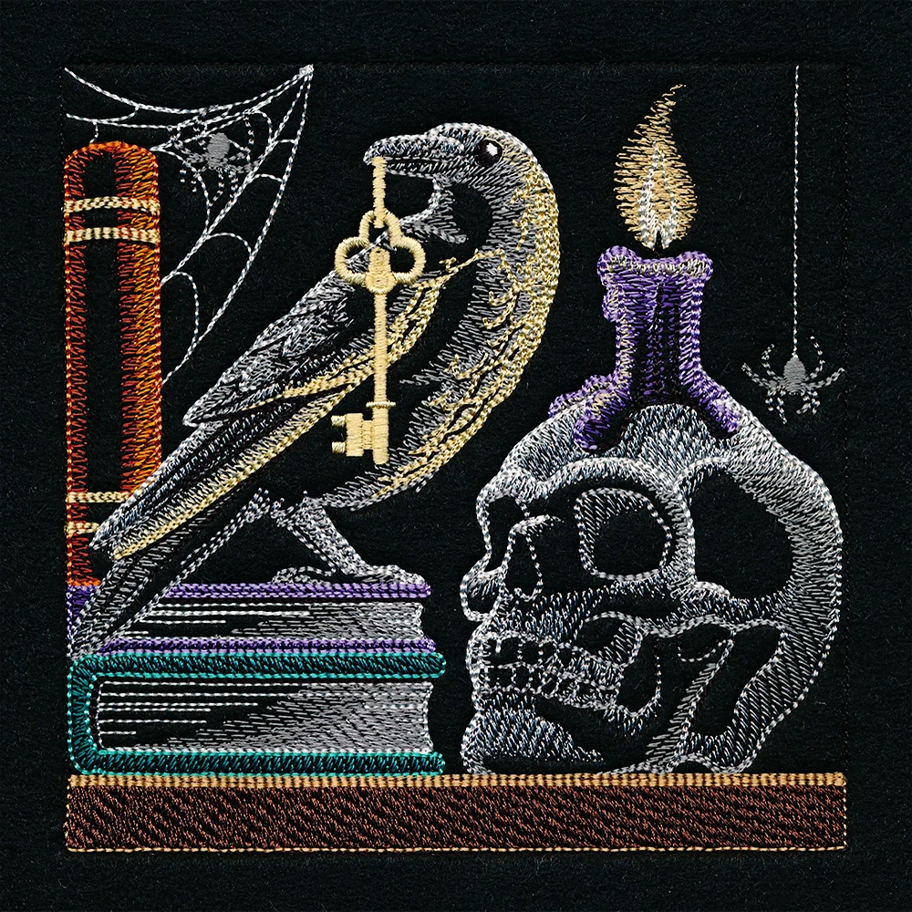 Build a Halloween Bookshelf Scene - Skull and Crow - Image 4