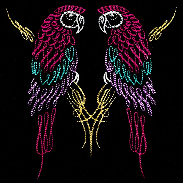 Calligraphic Parrots - Image 3