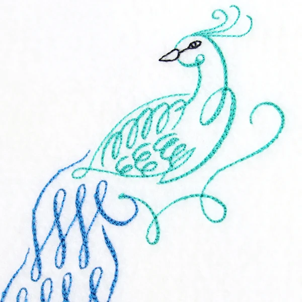 Calligraphic Peacock - Image 2