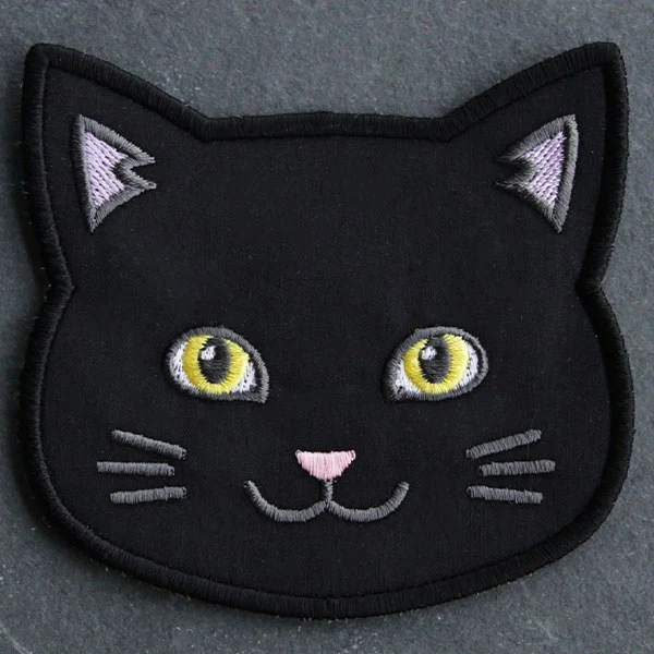 Cat Face Coasters - Solid Color (In-the-Hoop) - Image 3