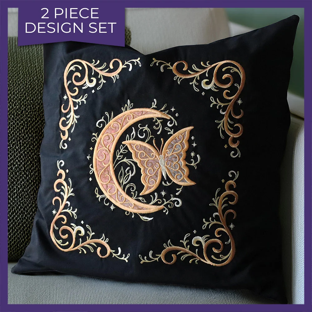 Celestial Butterfly Pillow Pair (Applique) - Image 15