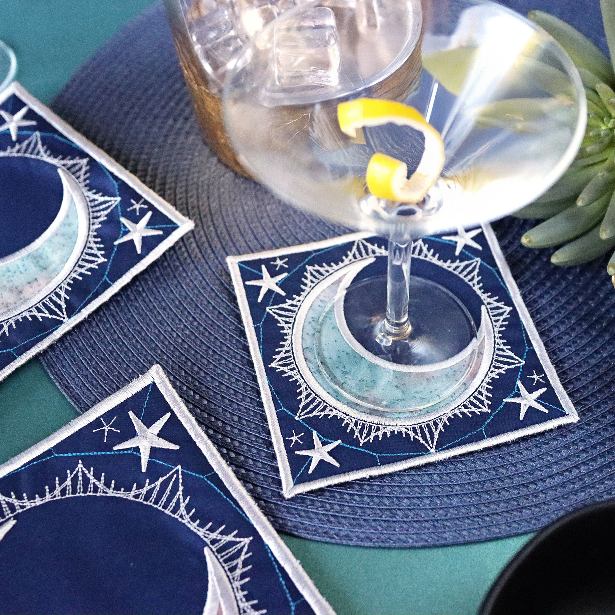 Celestial Moon Trivet (In-the-Hoop) - Image 3