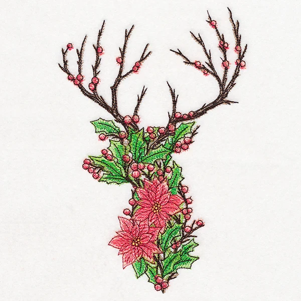 Christmas Blooms Deer - Image 3