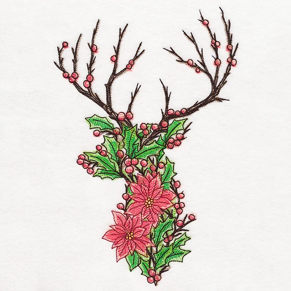 Christmas Blooms Deer - Image 5