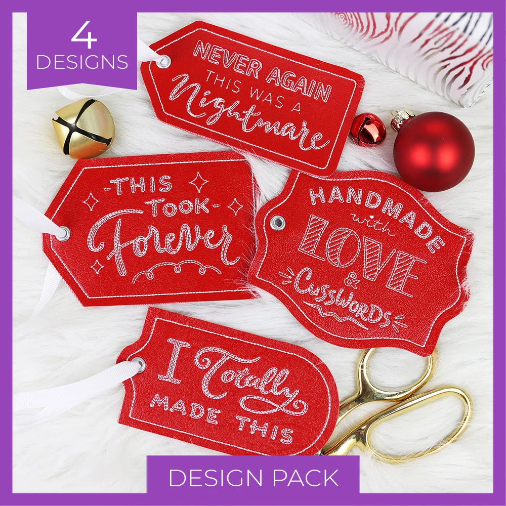 Crafted with Attitude Gift Tags (In-the-Hoop) Design Pack