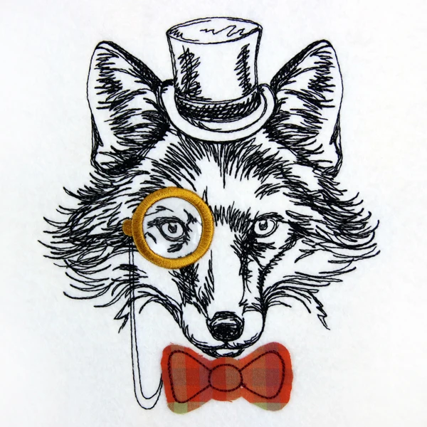 Dapper Fox (Vinyl Applique) - Image 2