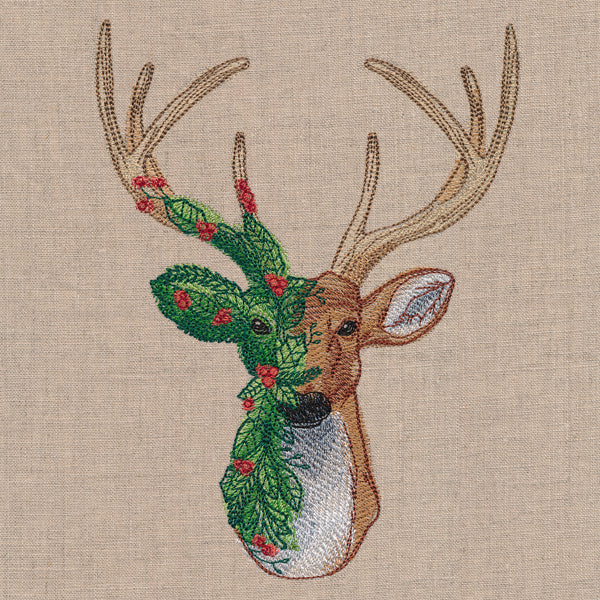 Deer in Holly - Image 2