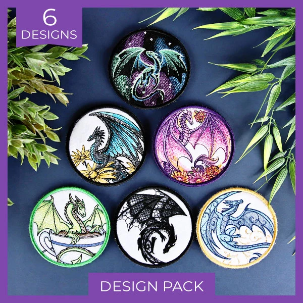 Dragon Coasters II (In-the-Hoop) Design Pack