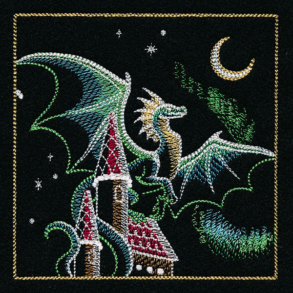 Dragons & Gingerbread Christmas Panel 1 - Image 7