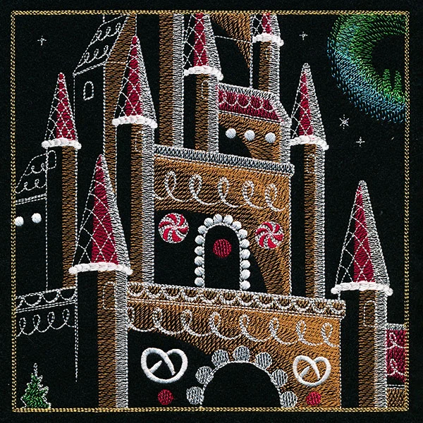 Dragons & Gingerbread Christmas Panel 3