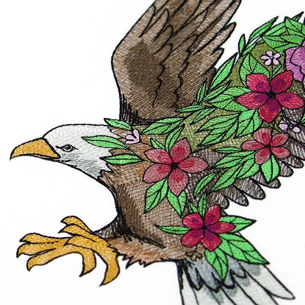 Eagle in Flowers - Image 8