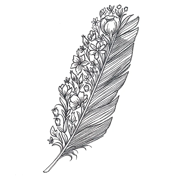 Feather in Flowers - Image 3
