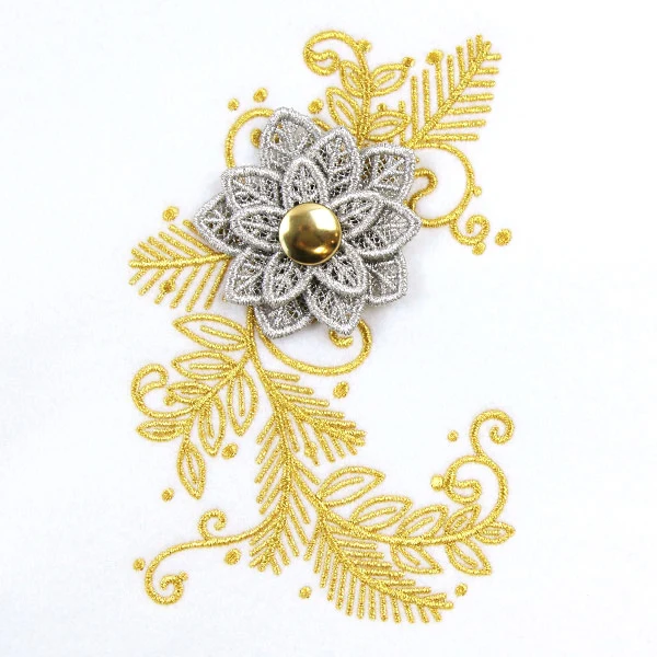 Festive Christmas Poinsettia (Layered Lace) - Image 5