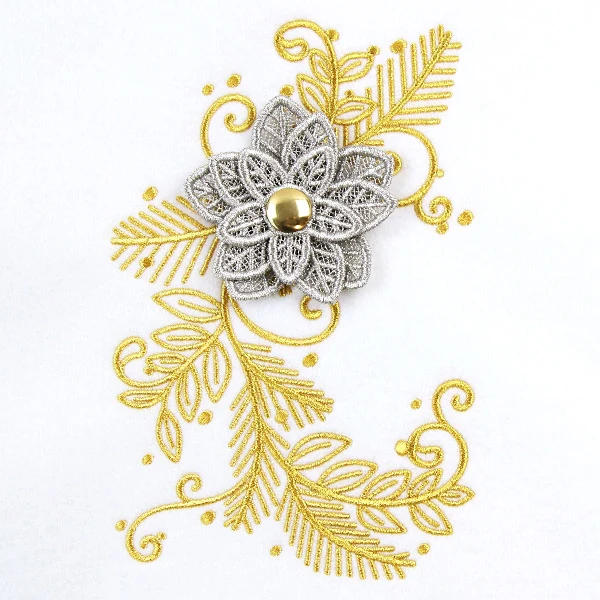 Festive Christmas Poinsettia (Layered Lace) - Image 7