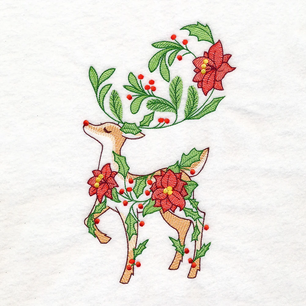 Floral Christmas Reindeer - Image 3