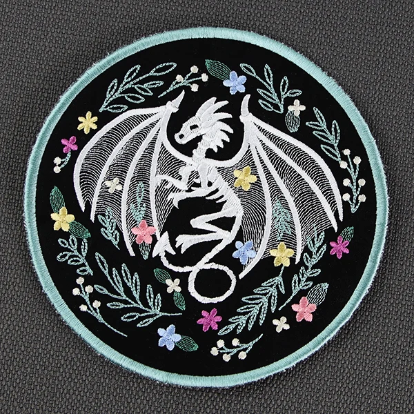 Floral Dragon Skeleton Trivet (In-the-Hoop) - Image 10