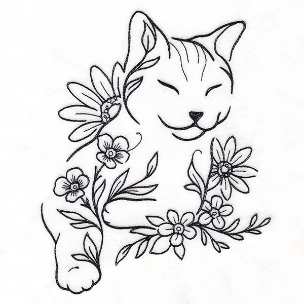 Floral Feline - Kitty Portrait - Image 4