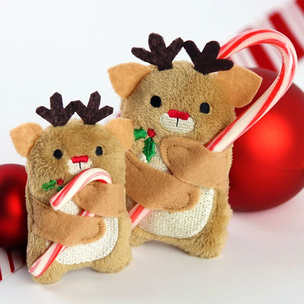 Fluffy Reindeer Candy Cane Holder (In-the-Hoop) - Image 6
