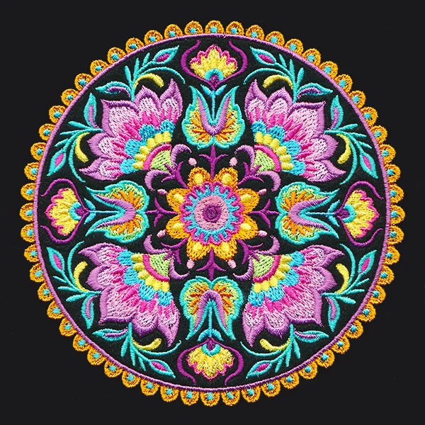 Folk Flowers Medallion - Image 13