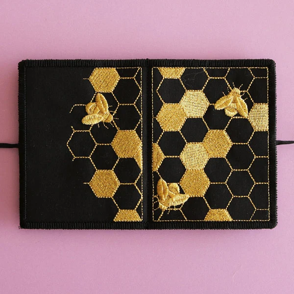 Gilded Honeycomb Needle Book (In-the-Hoop) - Image 8