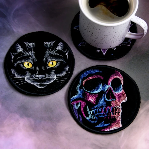Halloween Coasters - Eerie Skull (In-the-Hoop) - Image 6