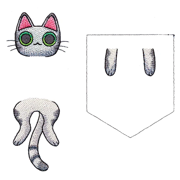 Hanging Out Kitty Pocket - Image 7