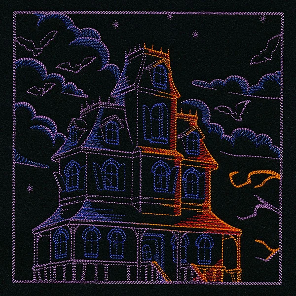 Haunted Halloween Scene Square 1 - Image 4