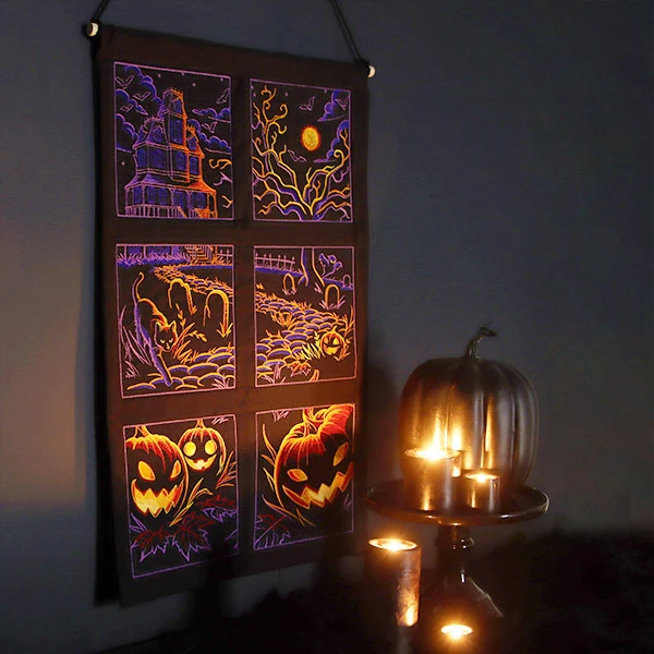 Haunted Halloween Scene Square 4 - Image 9
