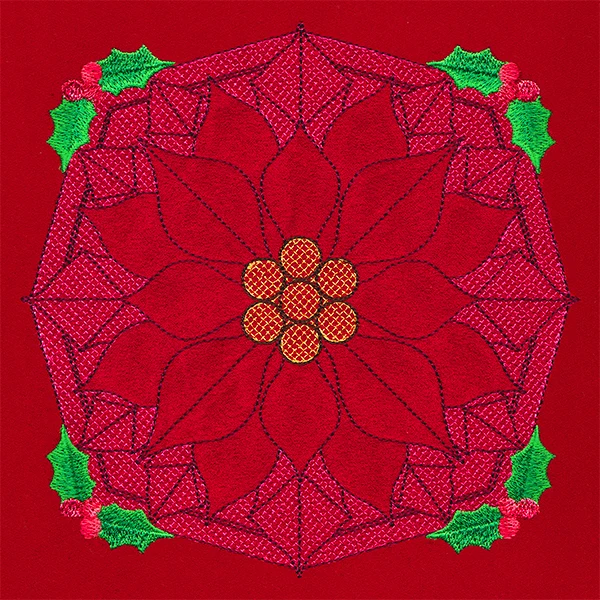 Holly Jolly Trapunto Poinsettia - Image 2