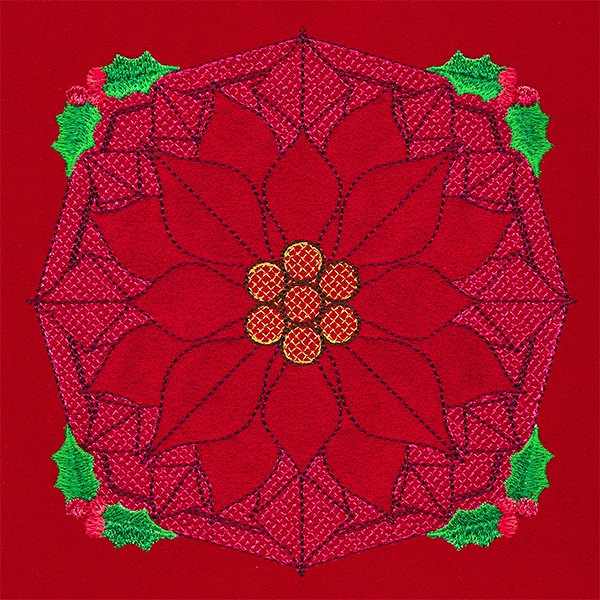 Holly Jolly Trapunto Poinsettia - Image 3