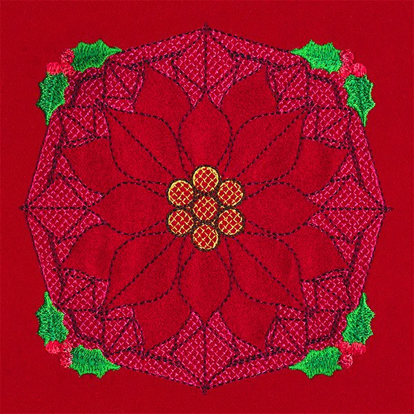 Holly Jolly Trapunto Poinsettia - Image 4