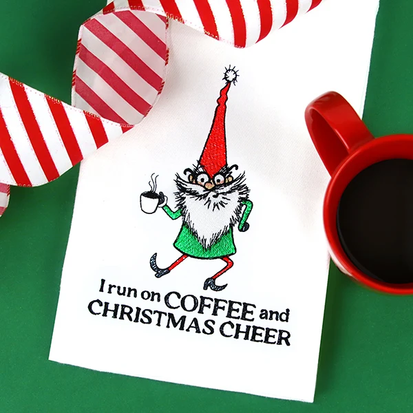 I Run on Coffee and Christmas Cheer Gnome - Image 4