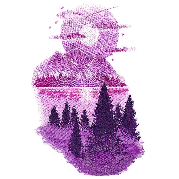 Lakeside Moonscape Scene - Image 7