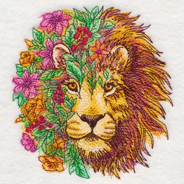 Lion in Flowers - Image 3