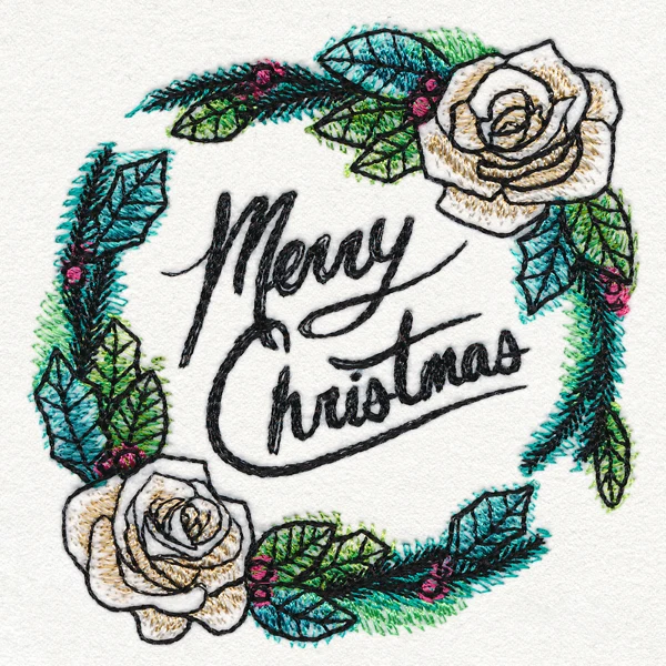 Merry Christmas Watercolor Wreath - Image 5