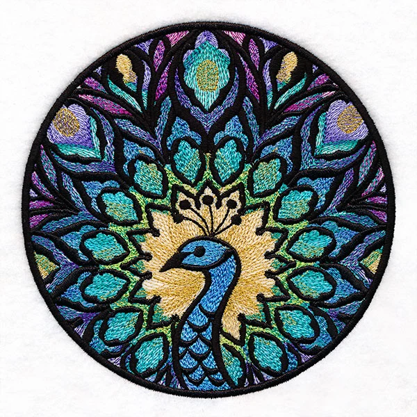 Mystical Stained Glass Peacock - Image 5